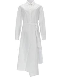 MSGM - Asymmetric-Hem Wrap-Style Dress - Lyst