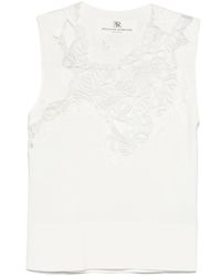 Ermanno Scervino - Floral-Embroidered Tank Top - Lyst