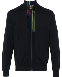 PS by Paul Smith - Stripe-detail Cardigan - Lyst