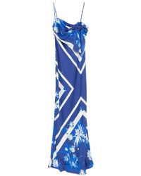 MSGM - Robe Imprimée À Coupe Longue - Lyst