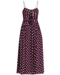 Cinq À Sept - Camille Polka Dot Ruffle Midi Dress - Lyst