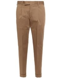 PT Torino - Broek Met Geplooid Detail En Zak - Lyst