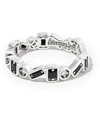Suzanne Kalan - 18Kt Inlay Zigzag Sapphire Eternity Band Ring - Lyst