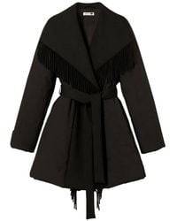 Twinset - Padded Jacket With Fringes - Lyst