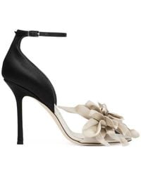 Jimmy Choo - Coko Flower-Embellished Ankle-Strap Sandals - Lyst