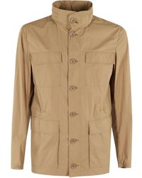 Herno - Chaqueta Estilo Militar Con Efecto Arrugado - Lyst