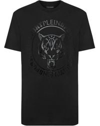 Philipp Plein - Ss Logo-Print Cotton T-Shirt - Lyst
