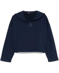 Maje - Floral-Brooch Sweatshirt - Lyst