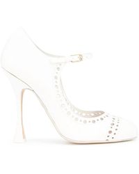 Giambattista Valli - Perforated Leather Pumps - Lyst