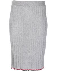 Thom Browne - Ribbed-knit Cashmere Pencil Skirt - Lyst