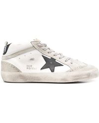 Golden Goose - Mid Star Distressed-Effect Sneakers - Lyst