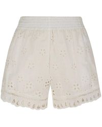 Ermanno Scervino - Short Festonné À Broderie Anglaise - Lyst