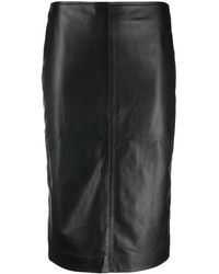 Pinko - Leather Pencil Skirt - Lyst