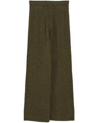 Yves Salomon - Knitted Wide-Leg Trousers - Lyst