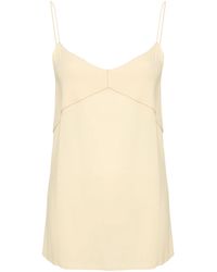 Fabiana Filippi - Beaded-Trim Crepe Tank Top - Lyst
