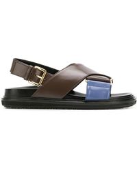Marni 'Fussbett' Sandalen - Braun