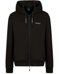 ARMANI EXCHANGE - Hooded Zip-up Hoodie - Lyst