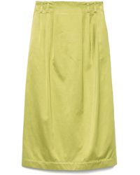 Peserico - Satin Midi Skirt - Lyst