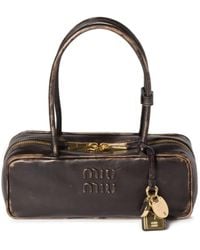 Miu Miu - Beau Tote Bag mit Logo-Prägung - Lyst