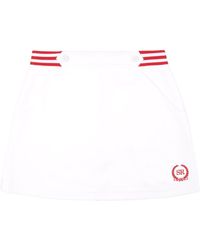 Sporty & Rich - Kelly Logo-embroidered Skirt - Lyst
