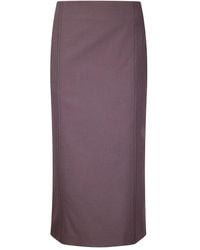 MM6 by Maison Martin Margiela - Falda midi a paneles - Lyst