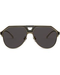 Dolce & Gabbana Layered Aviator Sunglasses for Men - Lyst