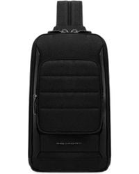 Piquadro - Logo-Plaque Convertible Messenger Bag - Lyst