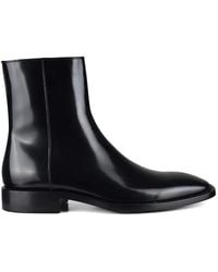 Balenciaga - Square-Toe Leather Boots - Lyst