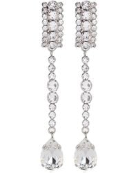Alessandra Rich - Crystal-Embellished Drop Earrings - Lyst