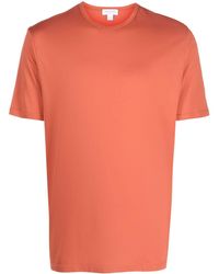 Sunspel - T-shirt en coton à col rond - Lyst
