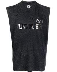 DSquared² - Slogan-Print Cotton Tank Top - Lyst