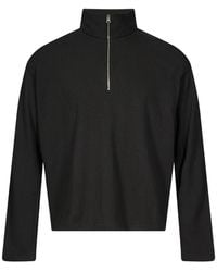 Another Aspect - Ribbed-Knit Half-Zip Sweater - Lyst