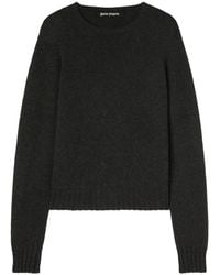 Palm Angels - Sweater With Intarsia Logo - Lyst