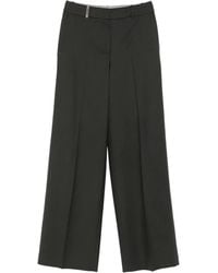 Peserico - High-Waisted Wide-Leg Trousers - Lyst