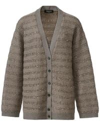 Fabiana Filippi - Sequin-Embellished Open-Knit Cardigan - Lyst