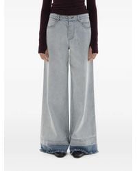 JOAEN - Adrianne Frayed Wide-Leg Jeans - Lyst