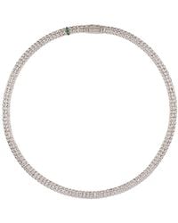Officina Bernardi - 18Kt Enigma Emerald And Diamond Necklace - Lyst