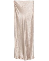 Marella - Ruffled Satin Midi Skirt - Lyst