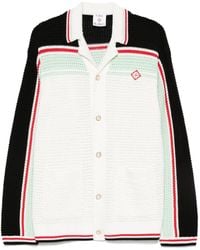 CASABLANCA - Cardigan With Striped Details - Lyst
