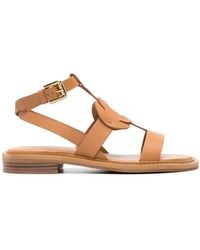 See By Chloé - Loys Flat Leather Sandals - Lyst