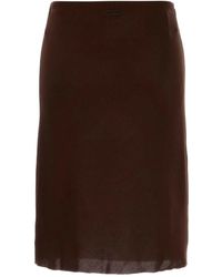 Miu Miu - Silk Skirt - Lyst