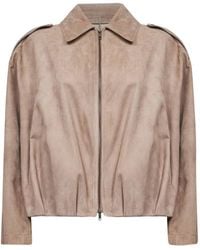 Salvatore Santoro - Gathered Leather Jacket - Lyst