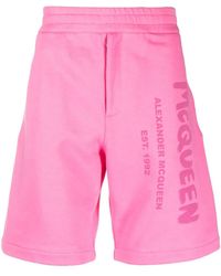 McQueen - Pantalones cortos de deporte con estampado Graffiti - Lyst