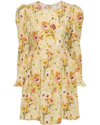BATSHEVA - Vestido corto con estampado floral de x Laura Ashley - Lyst