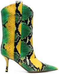 The Saddler - Pithon-print Leather Boots - Lyst