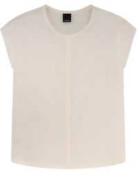 Pinko - Blossom Boxy Short-Sleeved Fabric T-Shirt - Lyst