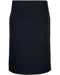 Totême - Side-slit Wool Straight Skirt - Lyst