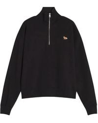 Maison Kitsuné - Felpa Con Ricamo Profile Fox - Lyst