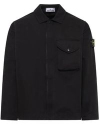 Stone Island - 1200001 Dense Cotton Twill Shirt - Lyst