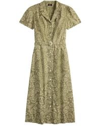 RRL - Floral Belted Midi Dress - Lyst
